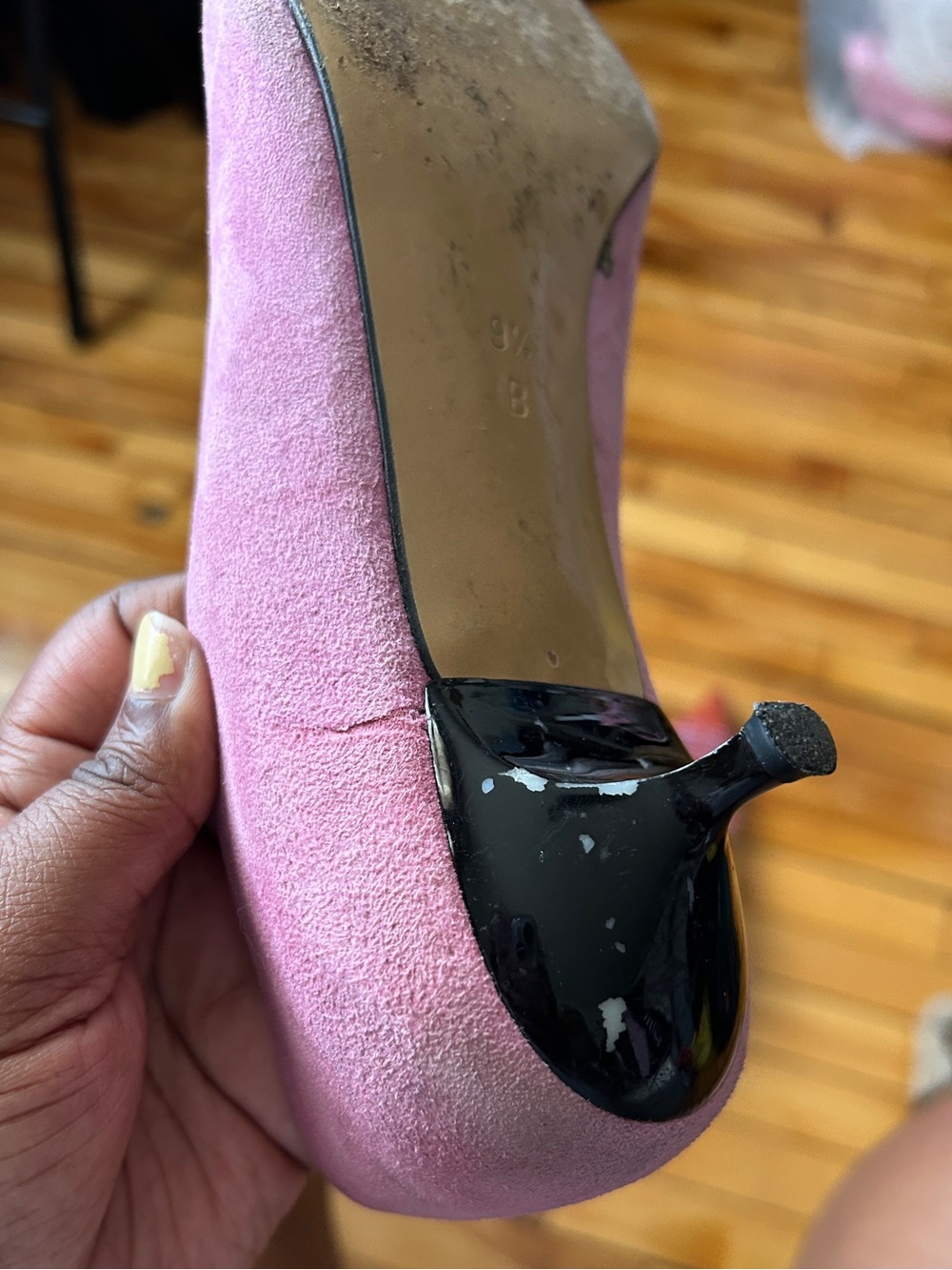 Vintage Coach Suede Kitten Heels Pink Pointed Toe Y2K Mob Wife Classic - Picture 7 of 13